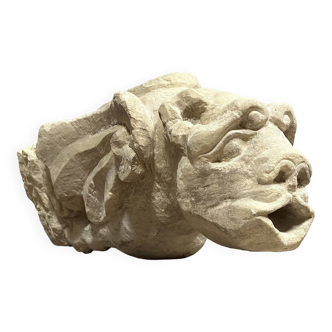 Architectural limestone gargoyle from the 17th century