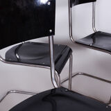 Set of 6 Vintage Bauhaus Chairs, Restored, Gloss, Vichr a Spol, Czechia, 1930s