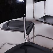 Set of 6 Vintage Bauhaus Chairs, Restored, Gloss, Vichr a Spol, Czechia, 1930s