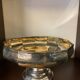 Hammered silver metal cup on stand, tweek-shaped, 1970s