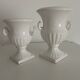 Pair of Medici vases in white ceramic.
