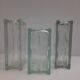 3 vintage glass brick vases
