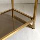 Table basse bout de canapé doré vintage 80's