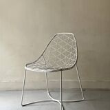 White metal bikini mesh design chair