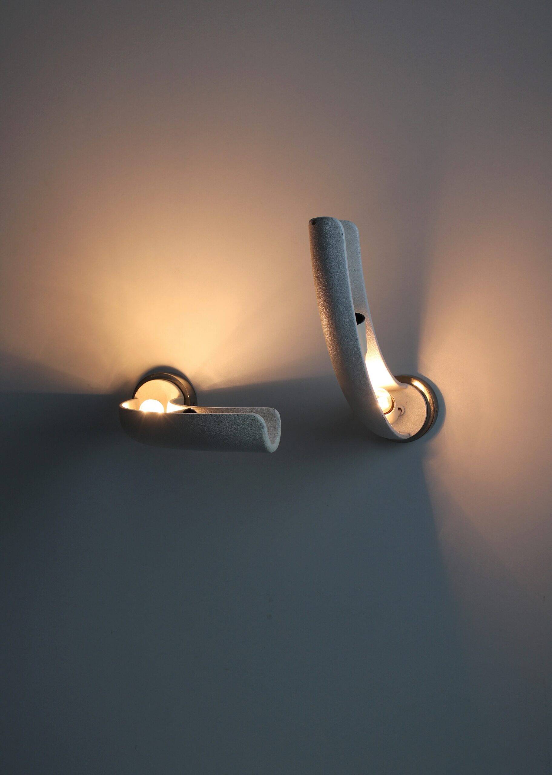 Mod. 1015 wall sconces by Pia Guidetti Crippa for Lumi, c. 1972