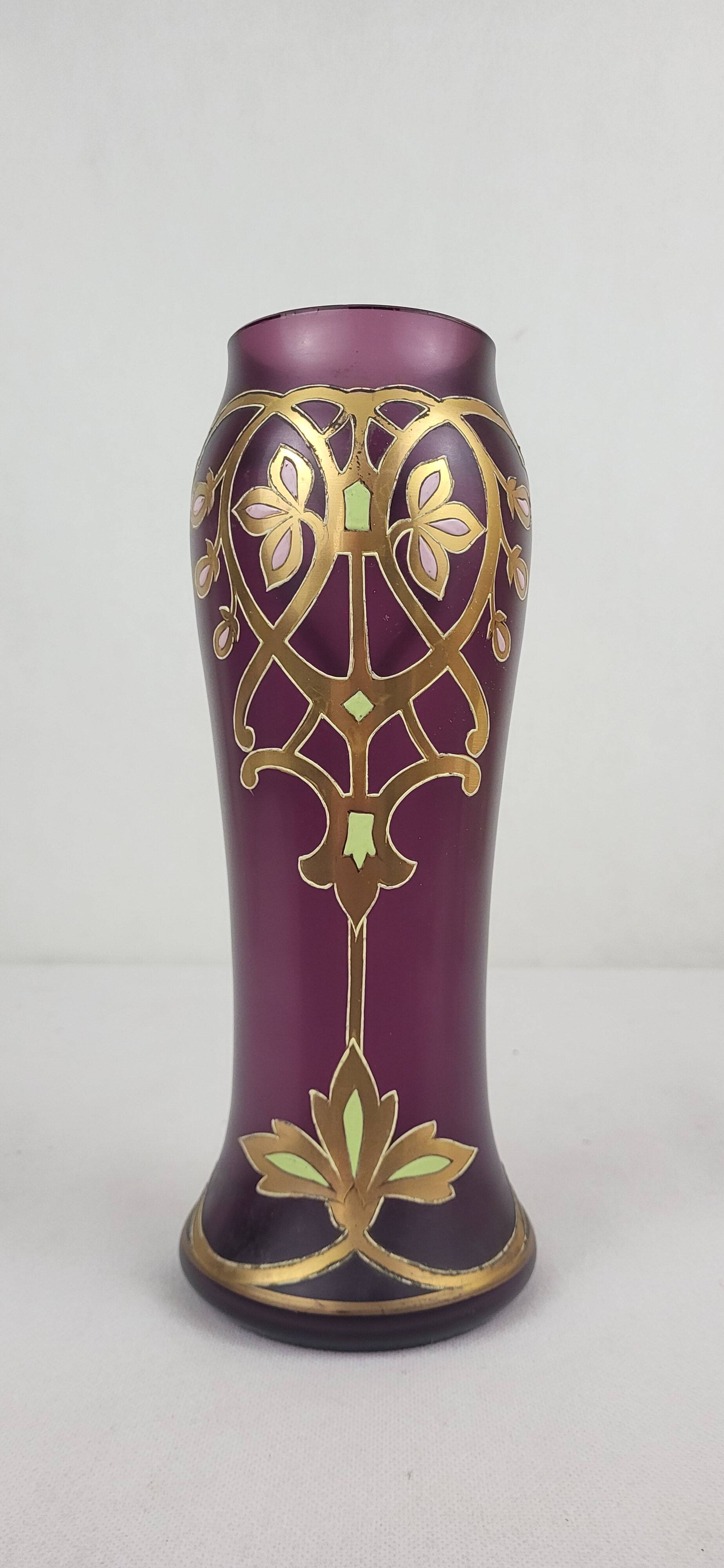 Enamelled Glass Vase, 1930s