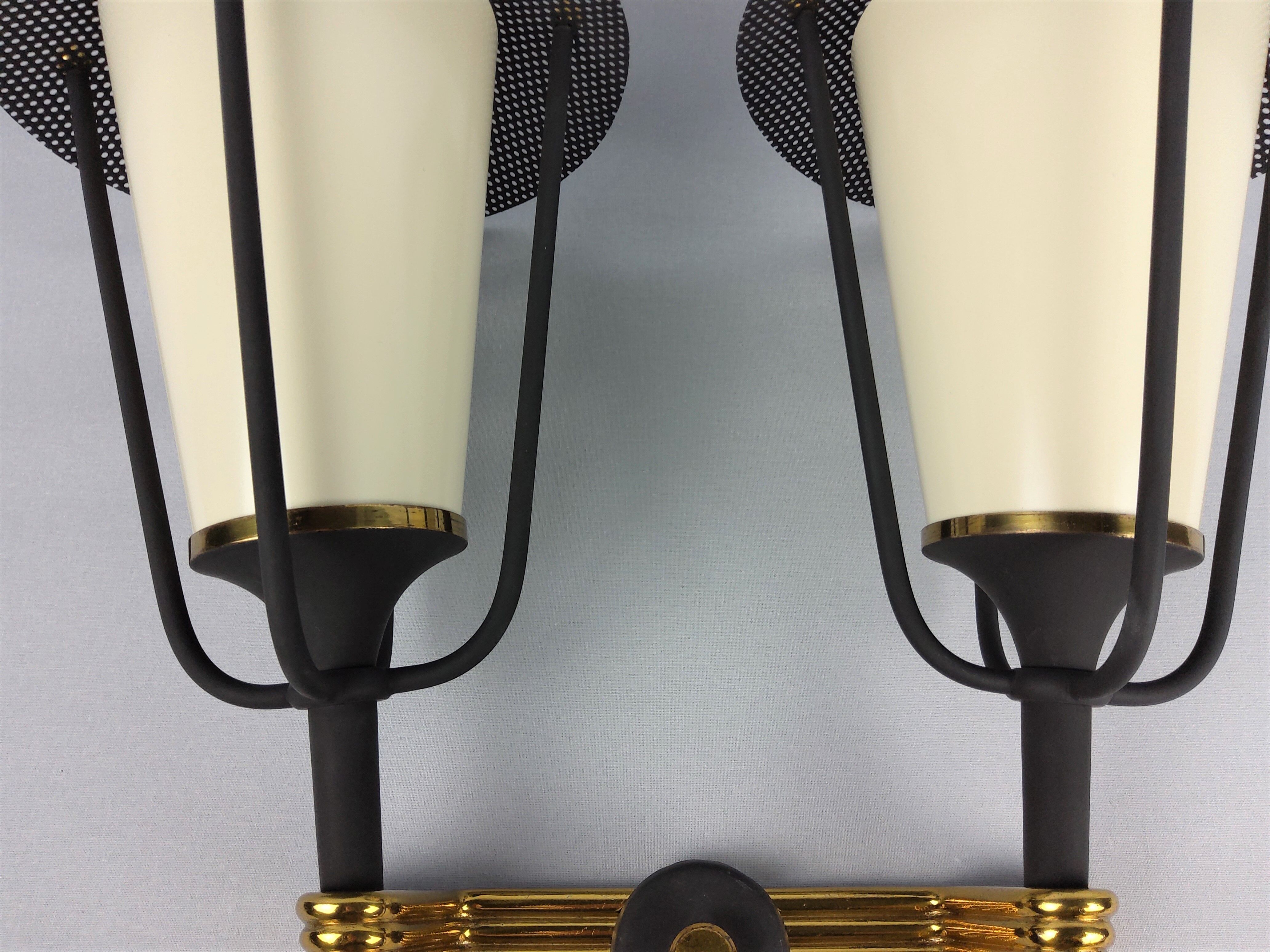 2 Appliques "torch" of Arlus 1950