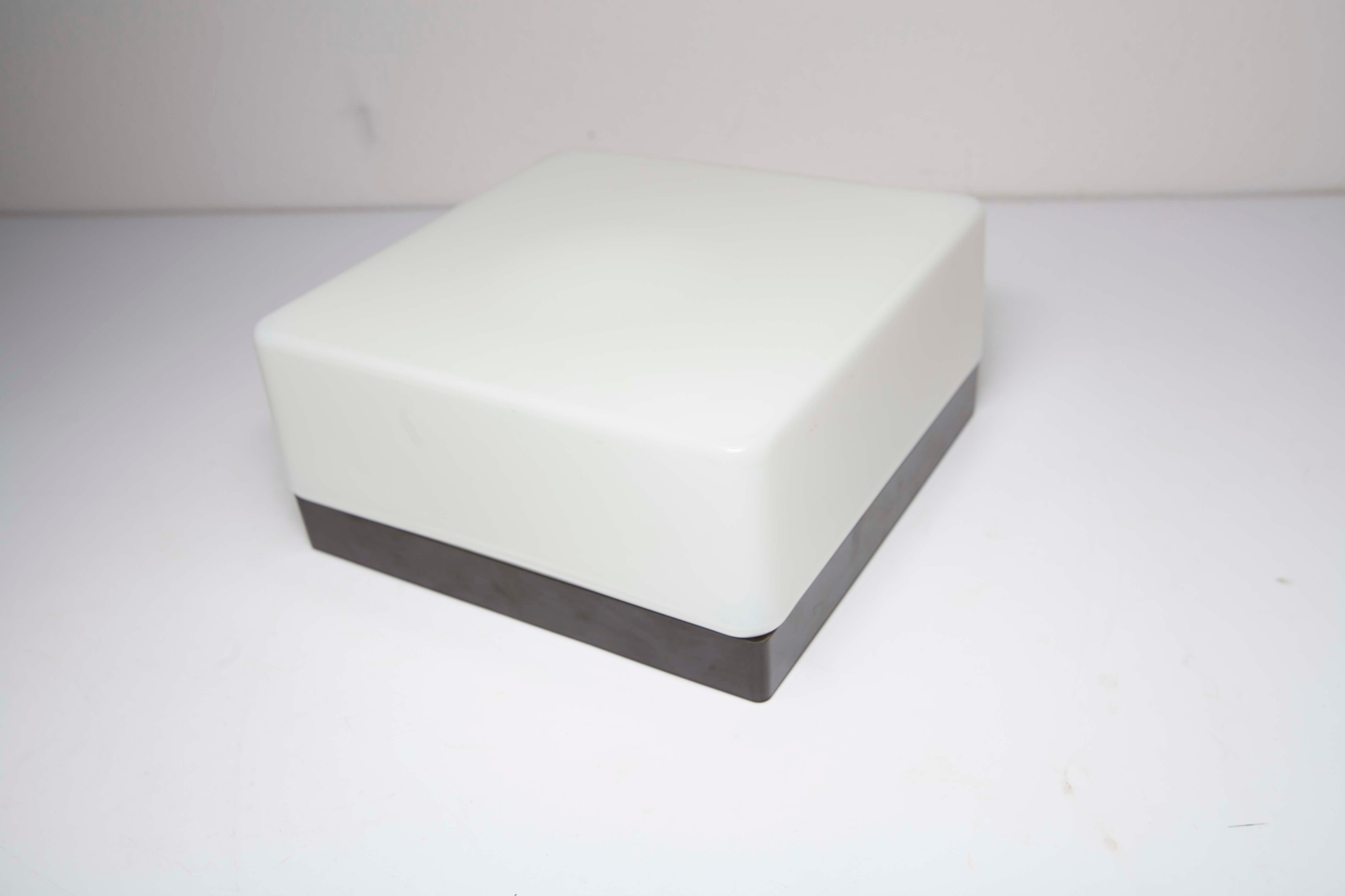 70 square white opaline ceiling