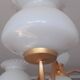 3-light chandelier in metal and white opaline glass