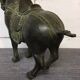Sculpture horse bronze green patina