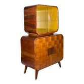 Wooden sideboard the “television” designed in the 1940s by Jindřich Halabala