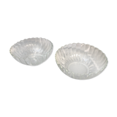 Vintage cups in transparent glass