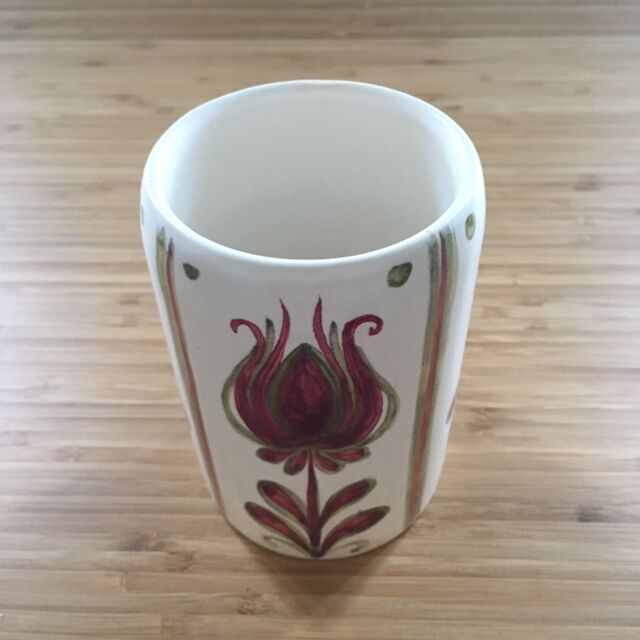 Mug signé décor coeur et fleur rose