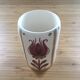 Mug signé décor coeur et fleur rose