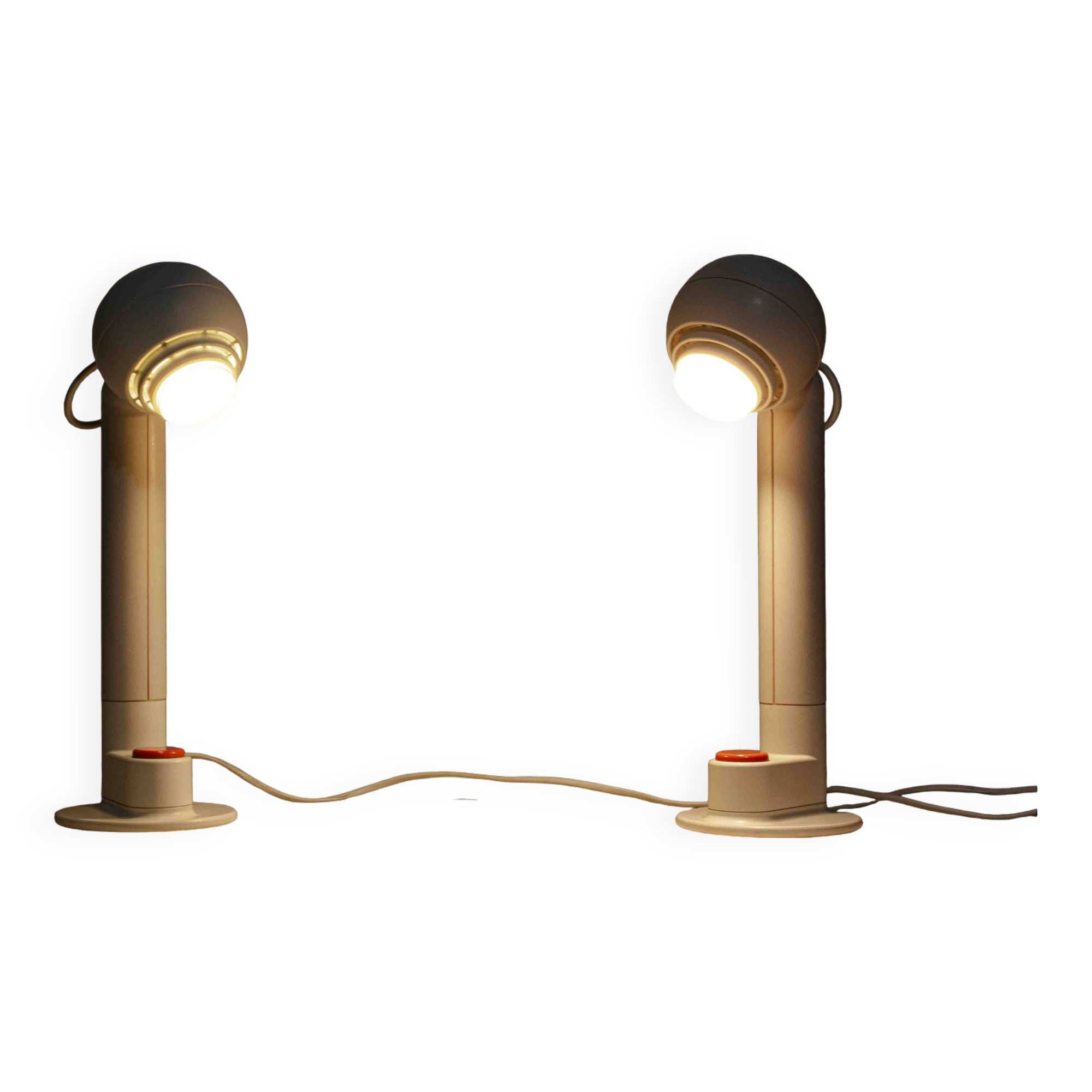 Set of space age Osram desk lamps by Schlagheck, 1977