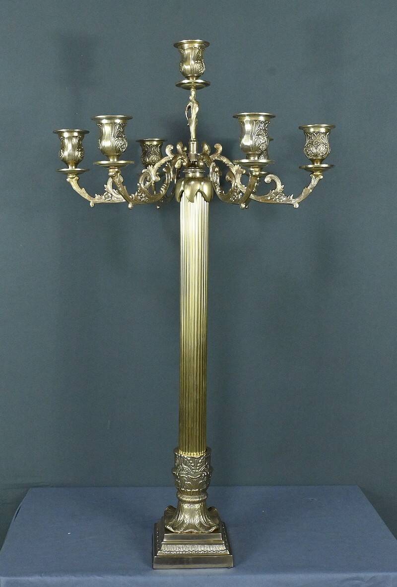Important Bronze Candelabra, Louis XVI style – Late 19th century