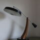 Fase black desk lamp from the 50s with reflector