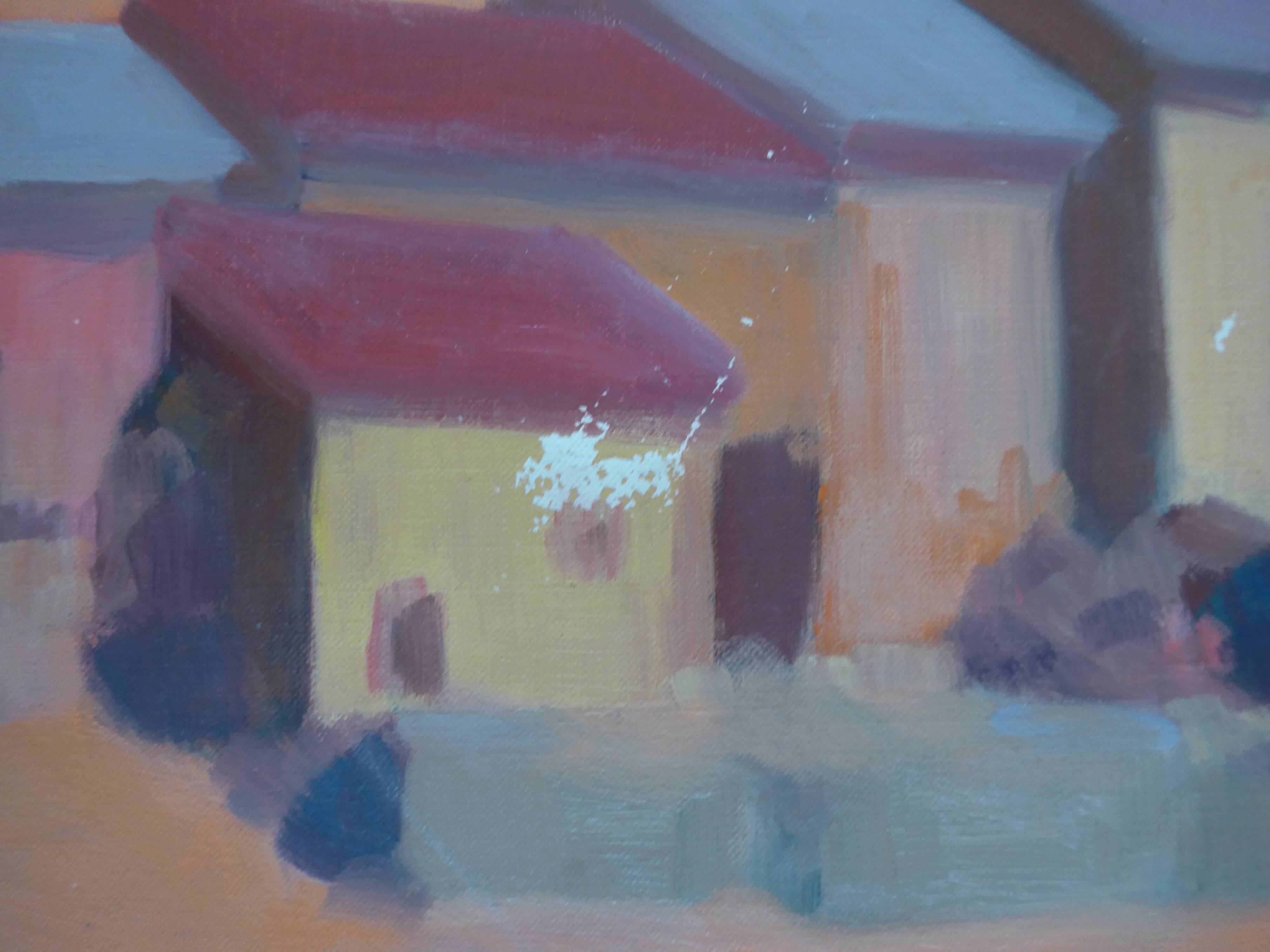 Canvas mountain village