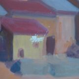 Canvas mountain village