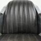 Cow leather aviator design armchair finished with aluminium and rivets