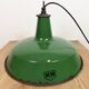 Industrial Green Enamel Factory Pendant Lamp from Revo, 1950s