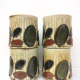 Lot de 4 mugs vintages en céramique