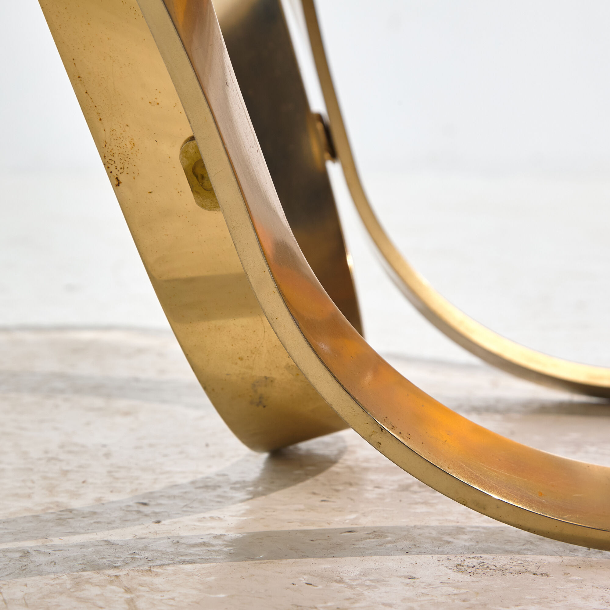 Brass coffee table by Roger Sprunger for Dunbar