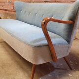 Cocktail set pair of armchair and its sofa 1960