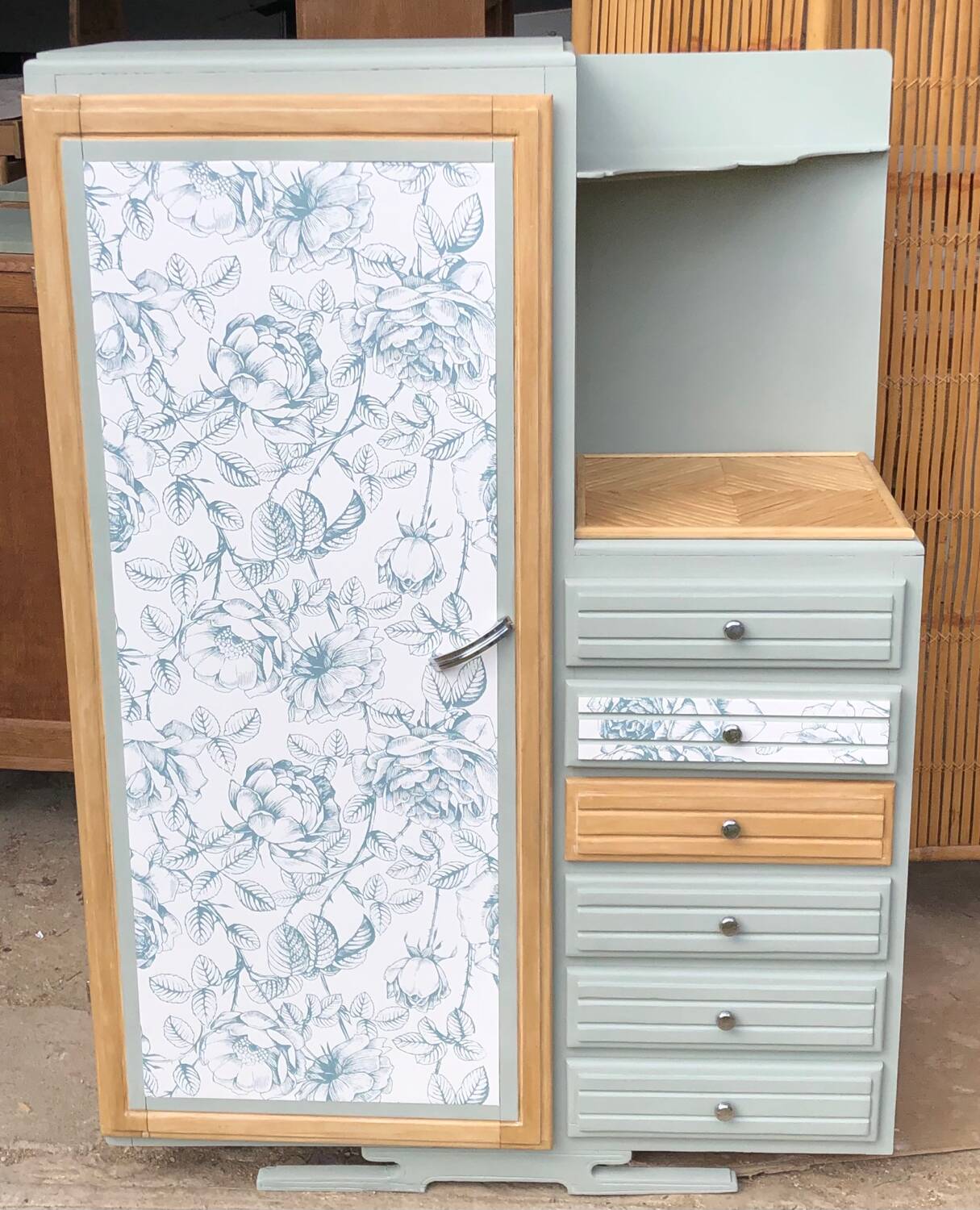 Vintage asymmetrical wardrobe