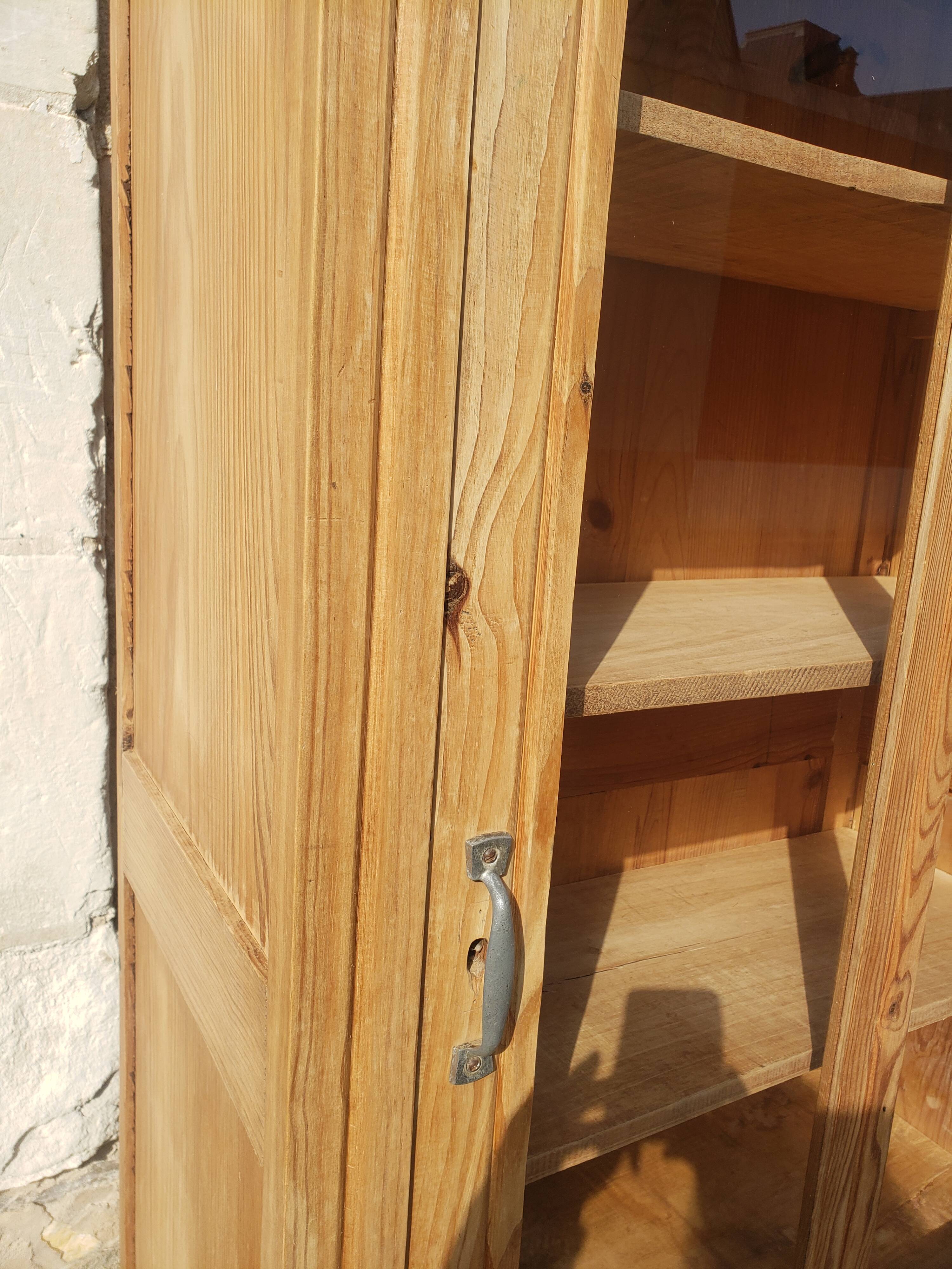 Parisian cabinet glazed raw wood