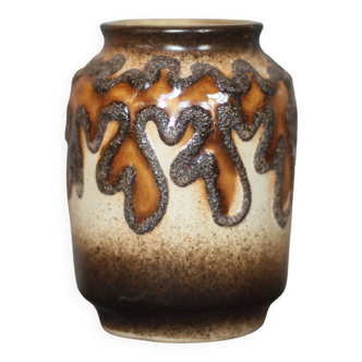 Ceramic vase VEB Haldensleben, West Germany, fat lava vase, 3054