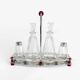 Art Deco chrome and bakelite glass vinegar cruet