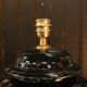 Black glazed ceramic table lamp