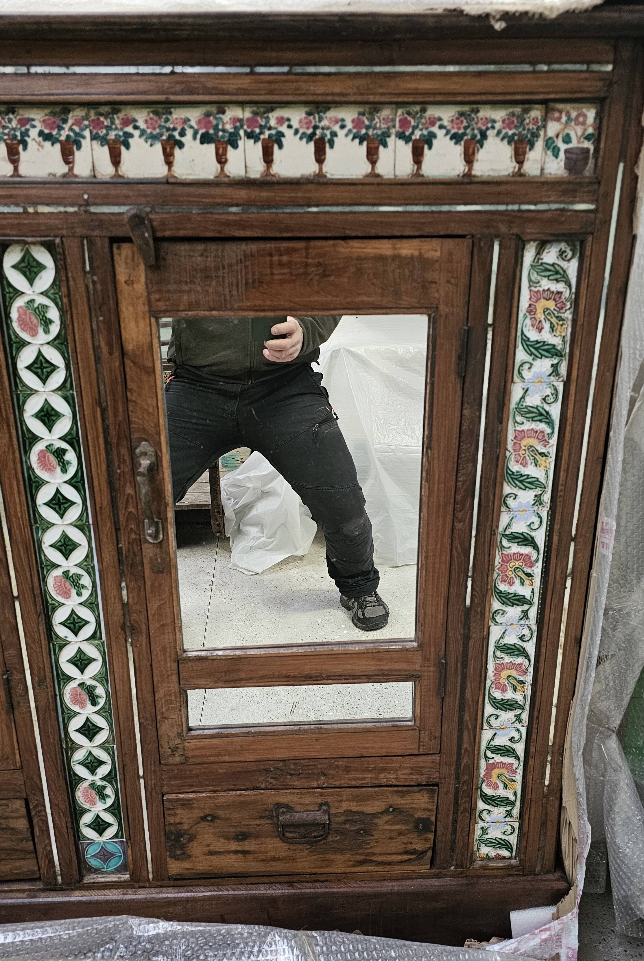 Colonial sideboard in Burmese teak