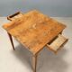 Antique neoclassical walnut coffee table with maple inlays, 18th century.