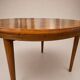 Vintage extendable round table, French made from the 1960s/70s.