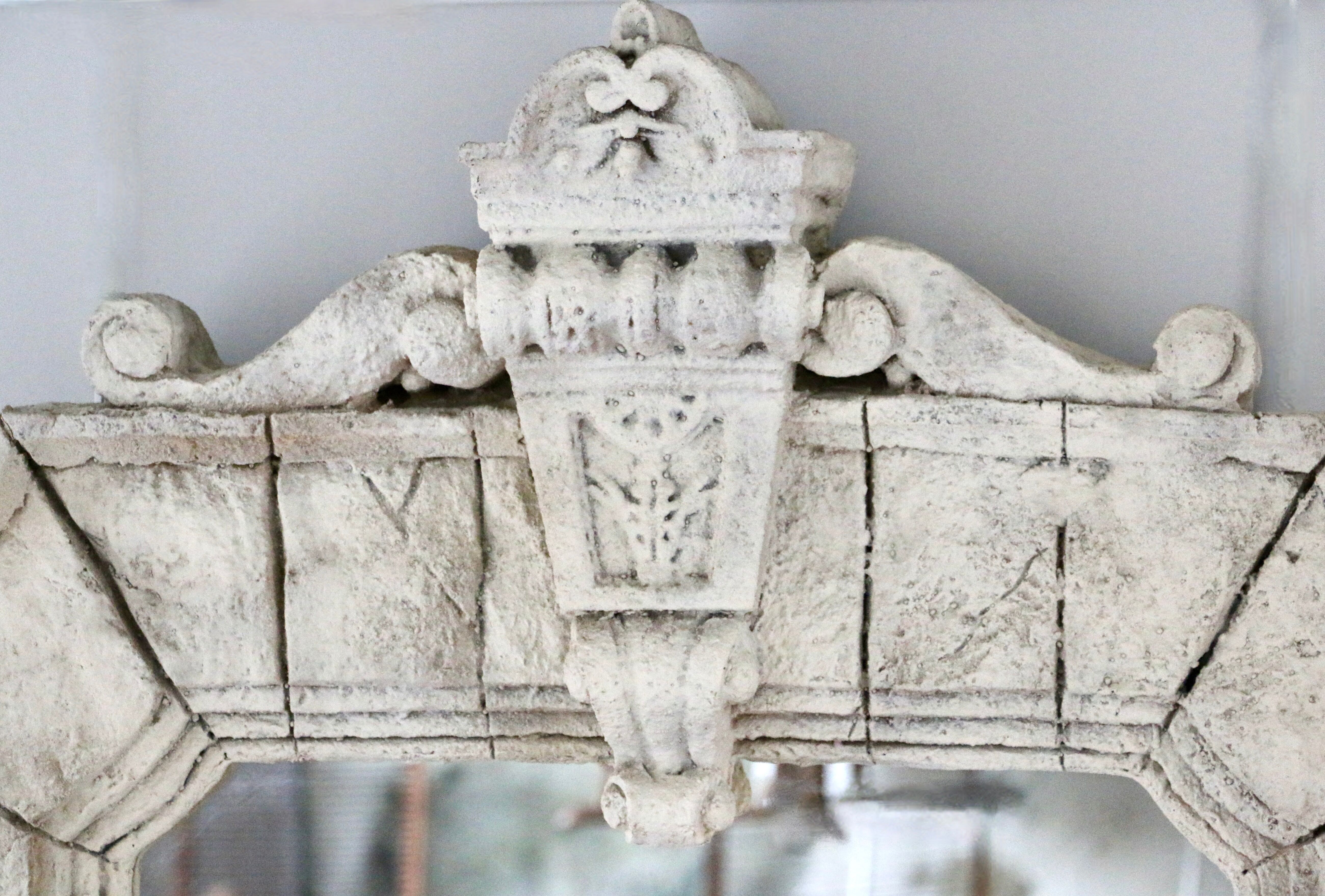 An antique decorative mirror. France 1950s.