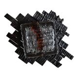 Poliarte Brutalist Wall Lamp by Albano Poli, 1970