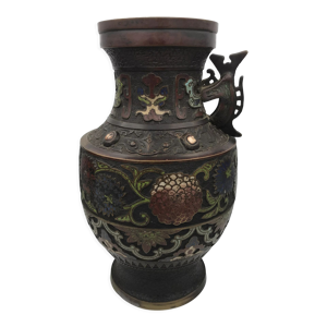 Vase en bronze cloisonné