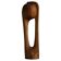 Wood sculpture "The Thoughtful One" by Ole Wettergren, Denmark, 1980s