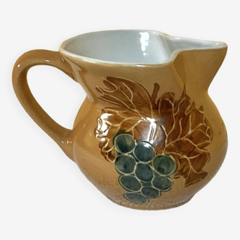 Caramel and grape colored wine pitcher