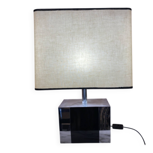 lampe métal , plexi - noir