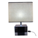 Metal lamp, black plexiglass and its original shade.