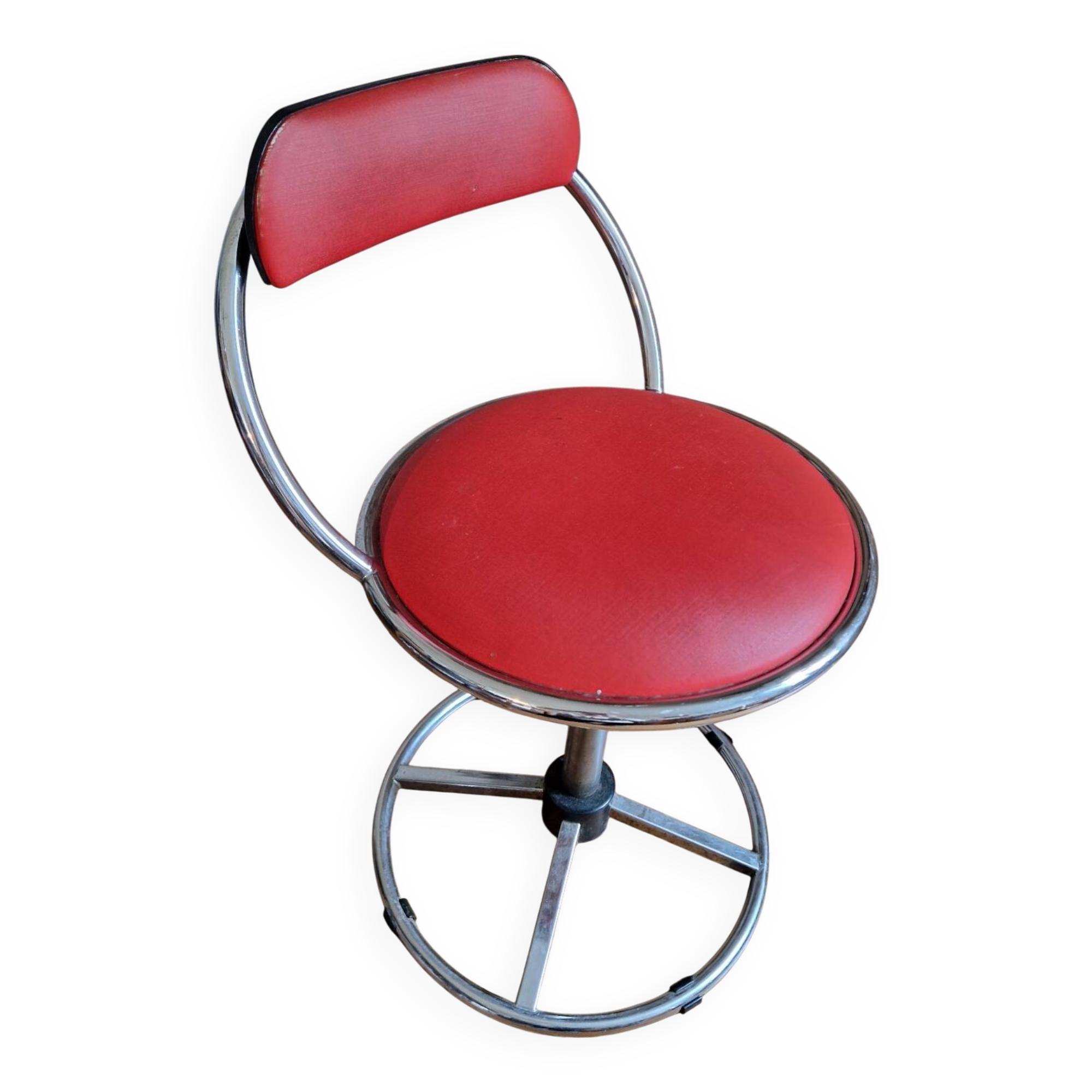 Vintage 70s Art Deco Jazz Style Stool Seat