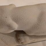 snow leopard ceramic art deco twisted gray highlight
