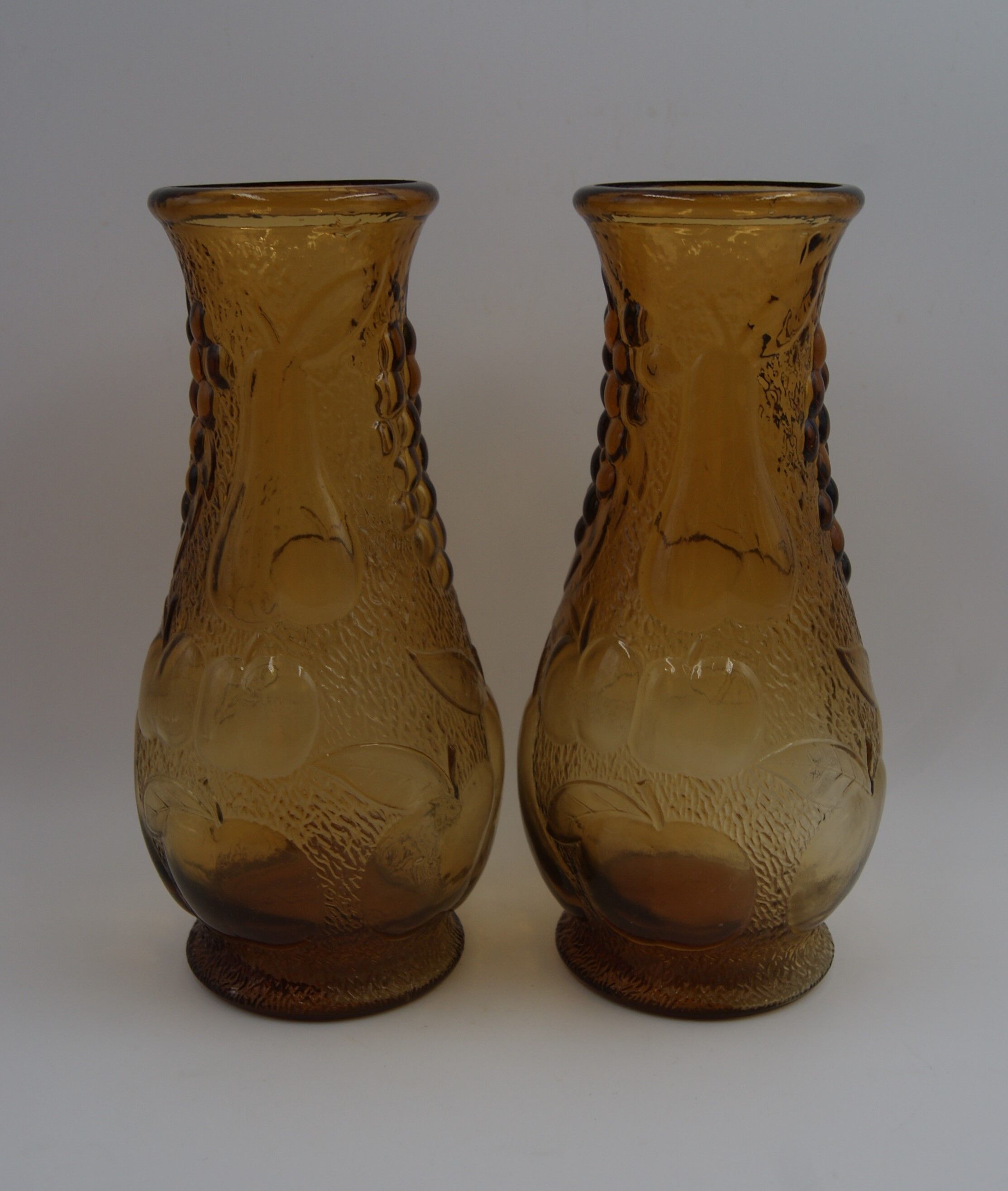 Pair of amber vases Bambicho vintage