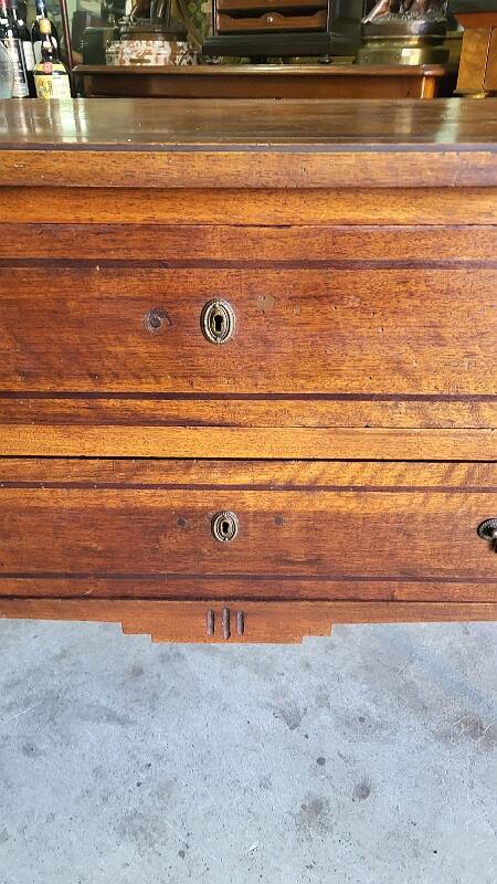 LOUIS XVI COMMODE WITH 2 DRAWERS IN SOLID WALNUT FROM THE 19TH CENTURY