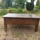 Rustic solid oak coffee table farmhouse initials J C