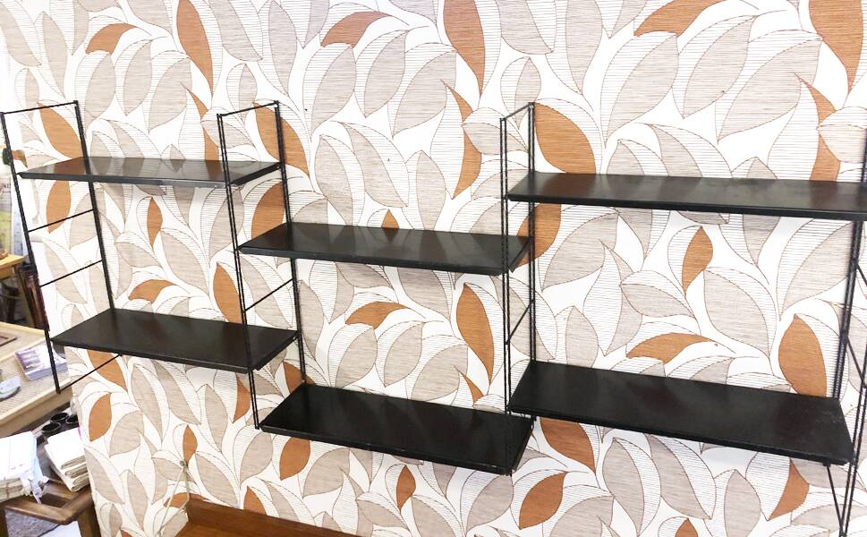 Wall-mounted metal shelf, 1960