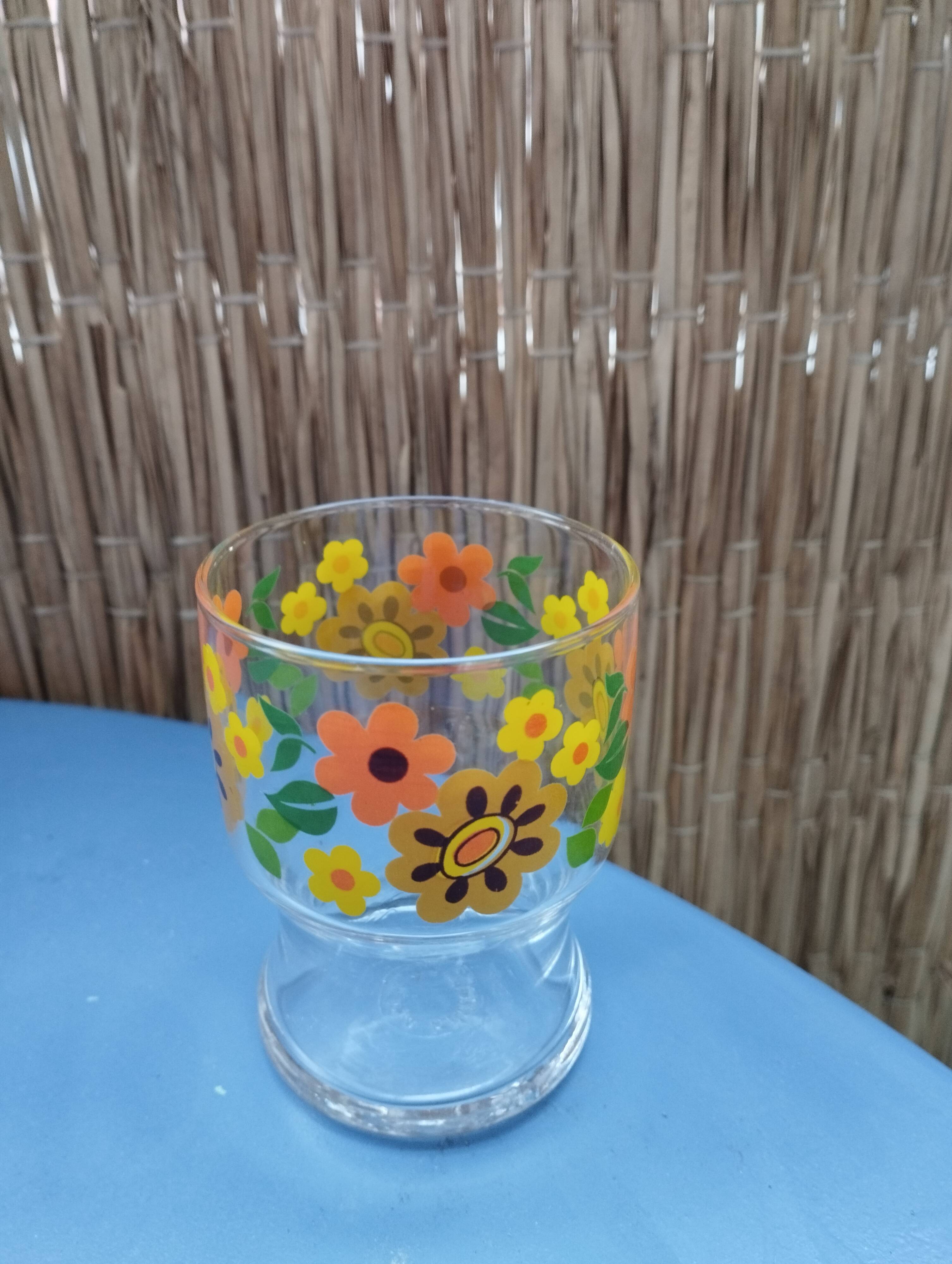 Vintage flower glasses